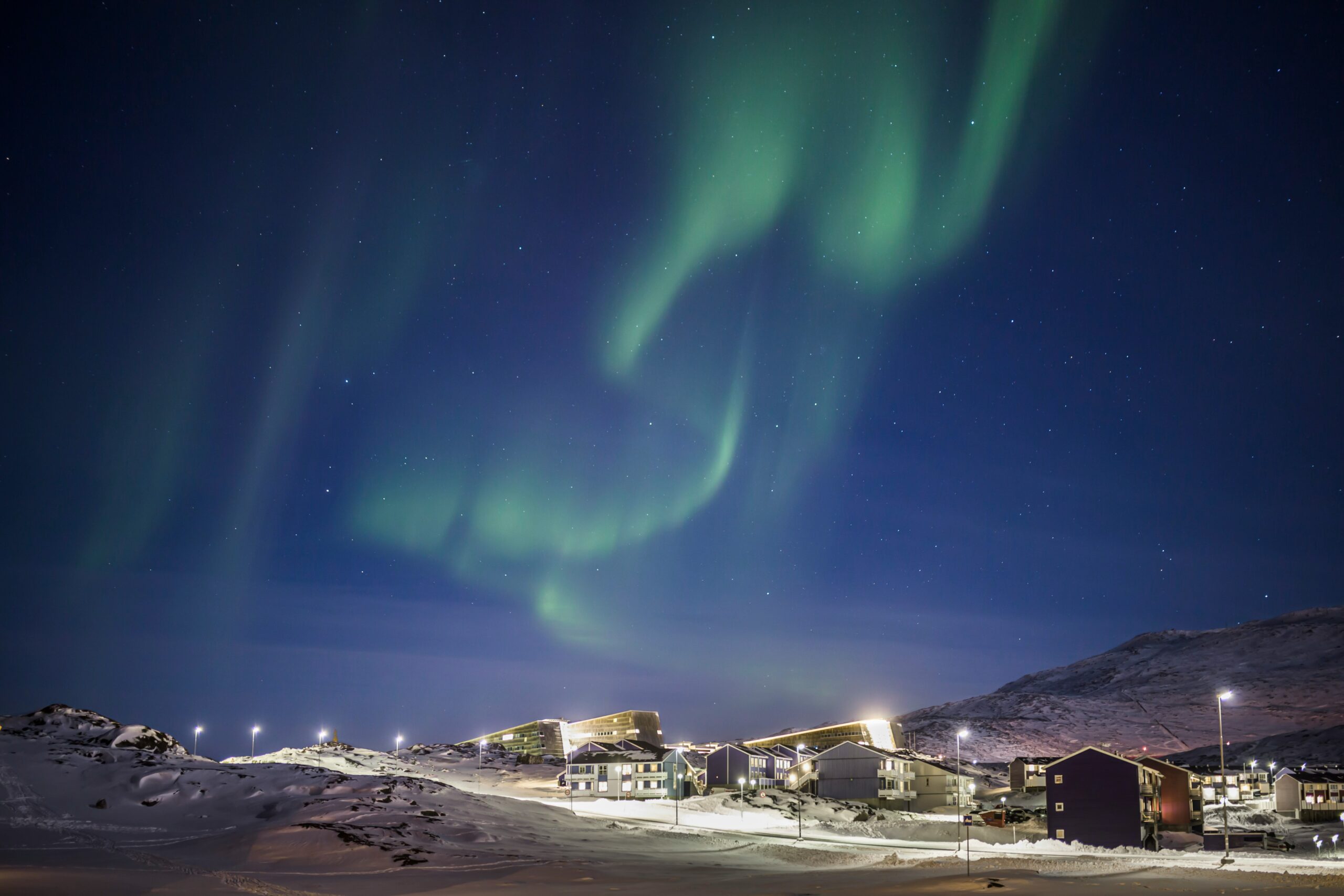 The Northern lights above Nuuk 