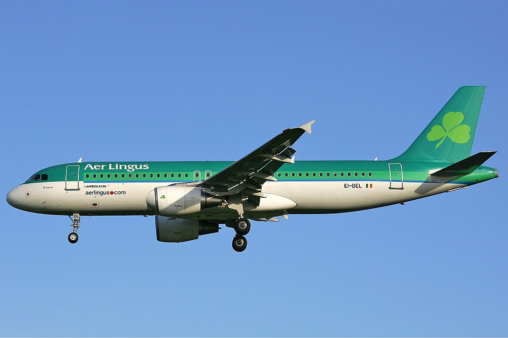 An aircraft flying in the sky