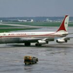 This image shows an aircraft stationed at the tarmac