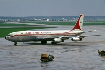 This image shows an aircraft stationed at the tarmac