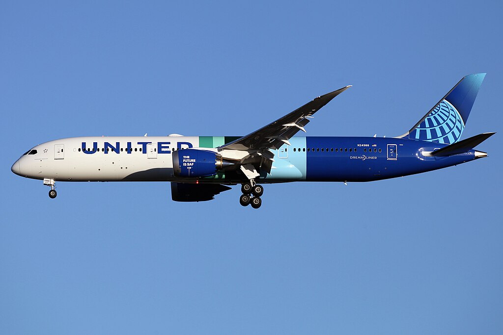 This image shows the aircraft flying in the sky