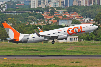 A GOL Airline B737-800 taking off