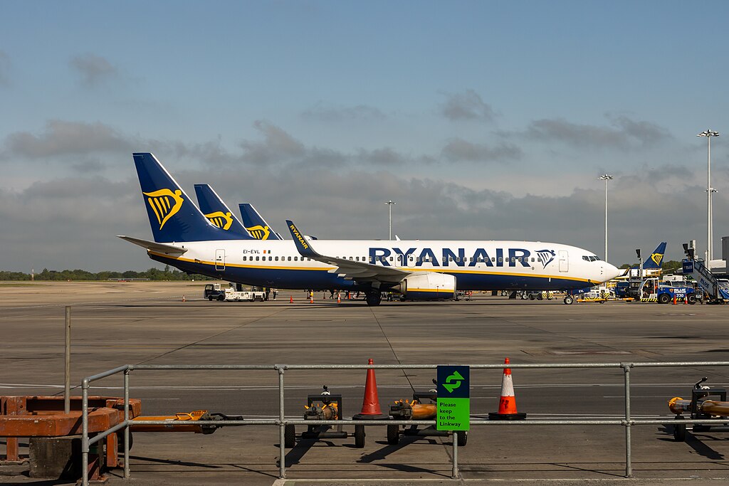 Ryan Air Aircraft at London Stansted Airport