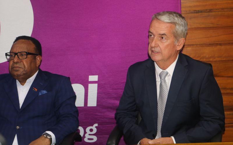 Karl Yolo and Alan Milne at leadership announcement