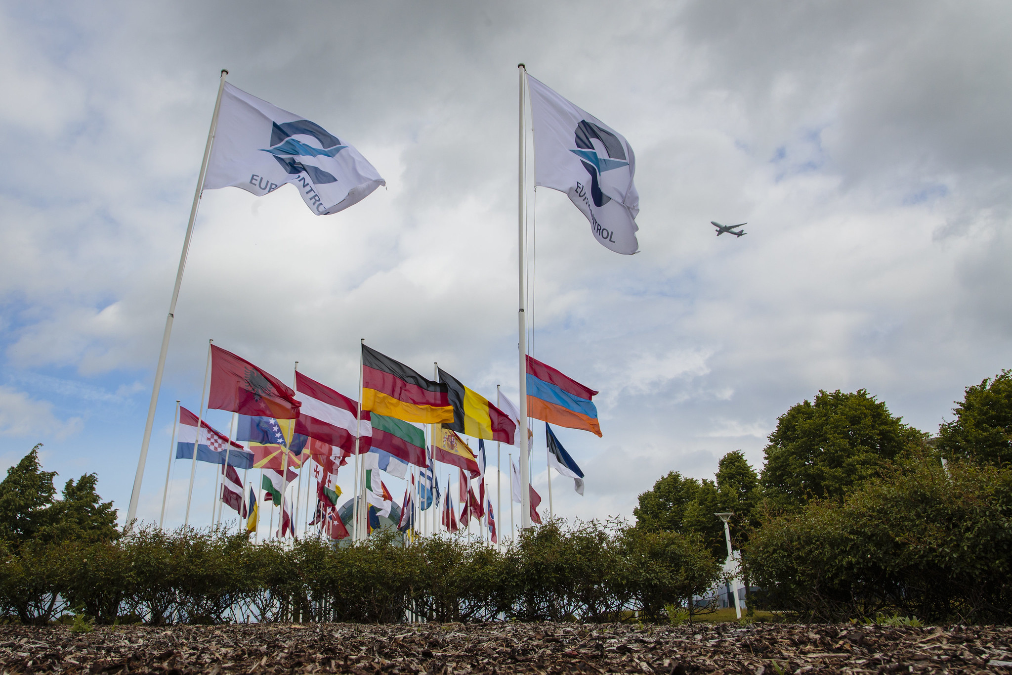 Exterior view of EUROCONTROL HQ in Brussels, Belgium