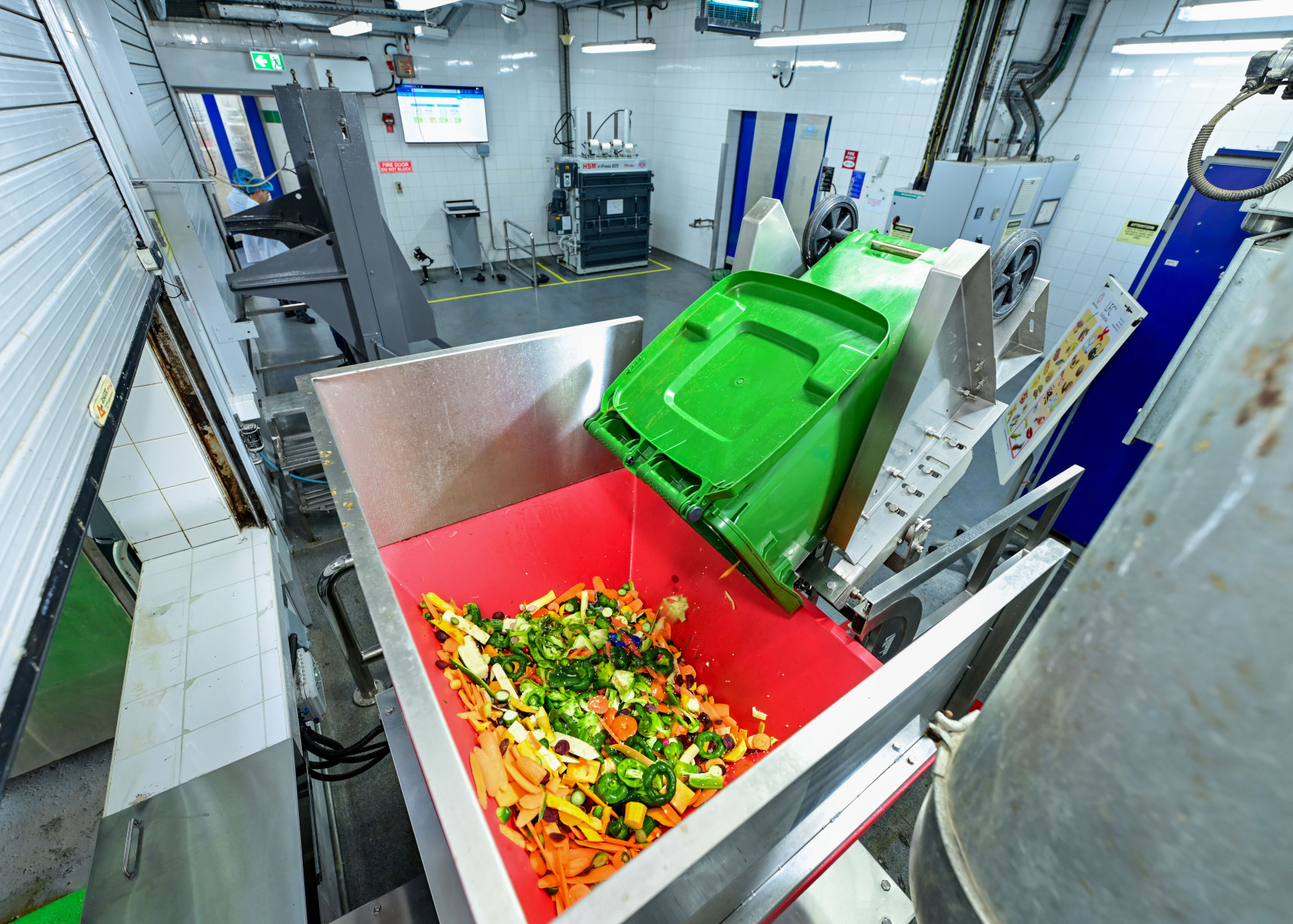 Food waste disposed into biodigester