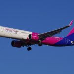 Airbus A321-271NX of Wizz Air mid-air