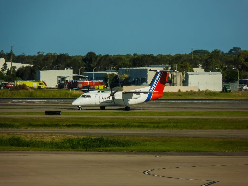Bombardier Dash 8 Q100 VH-QQK Domestic Terminal Brisbane Airport