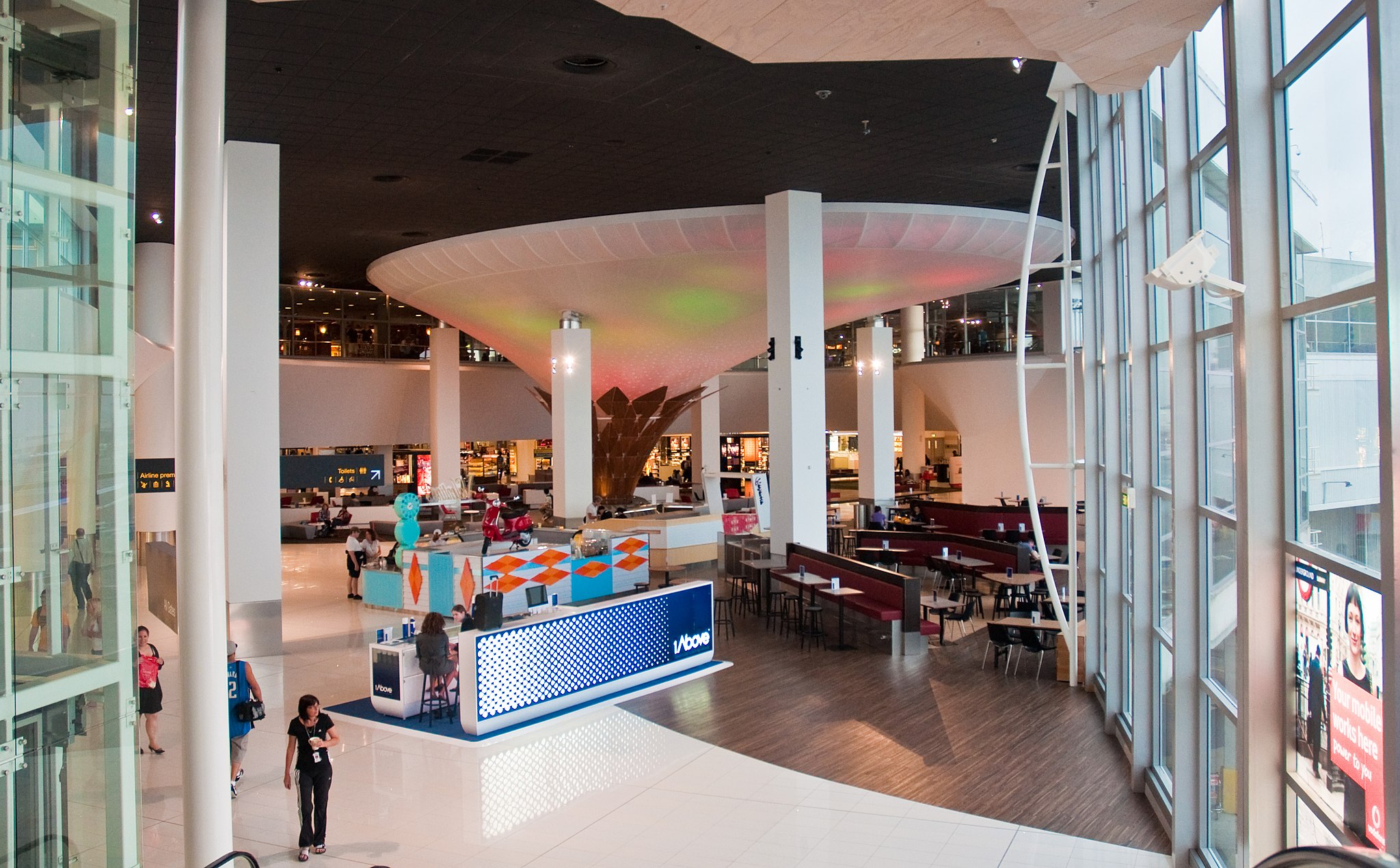 The international departures lounge at Auckland Airport, New Zealand.