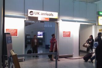 Arrivals at London Stansted Airport