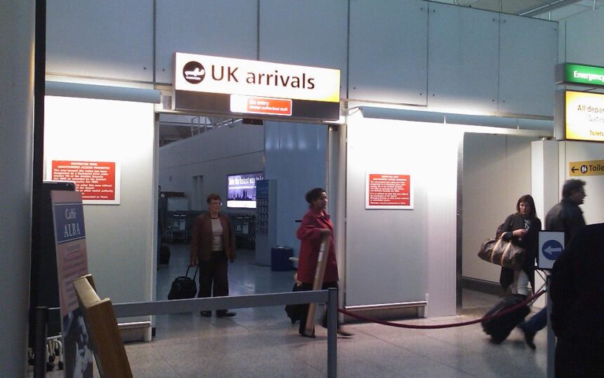 Arrivals at London Stansted Airport