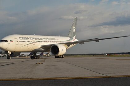 Ceiba Intercontinental aircraft on the ground.