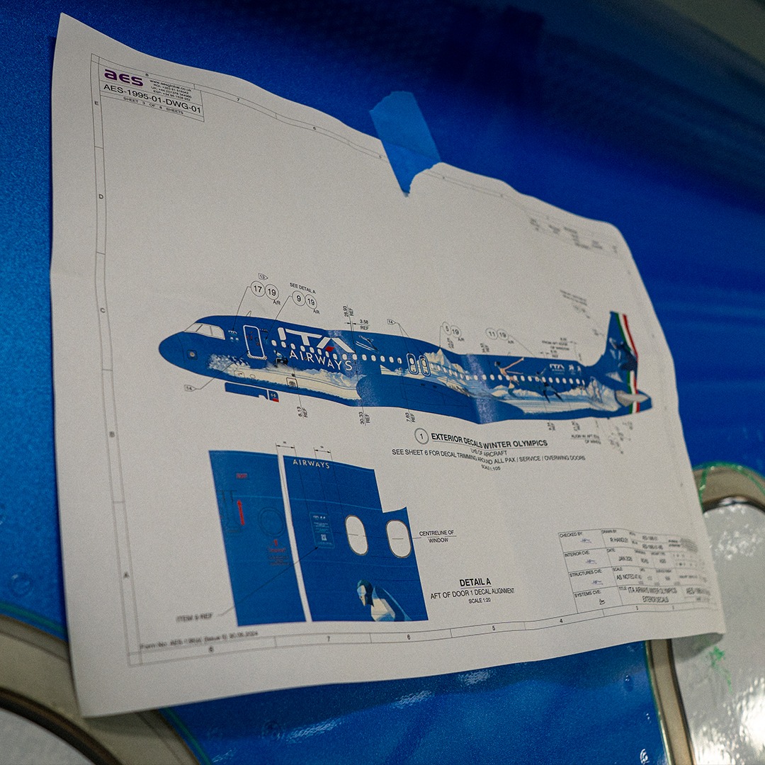 ITA Airways' Olympic-themed livery transforms the jet into a visual celebration of Italy’s landscapes and winter sports heritage