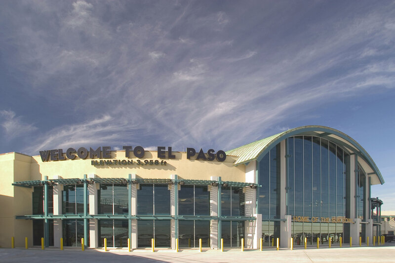 The exterior of El Paso Airport's entrance