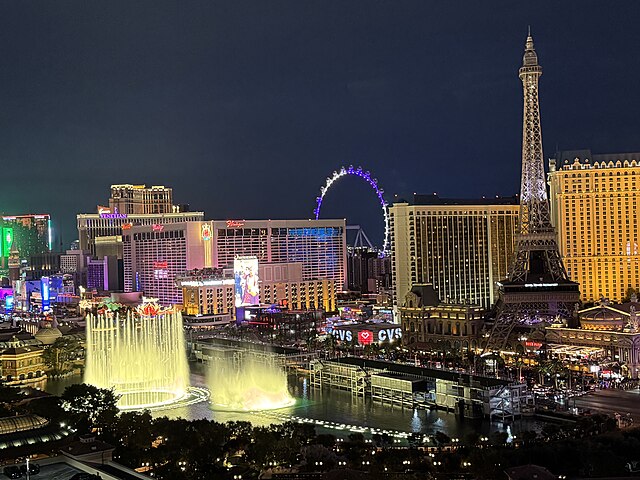 Las Vegas skyline at night