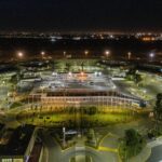 JKIA seen from the sky at night-time