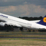 Lufthansa A320 taking off