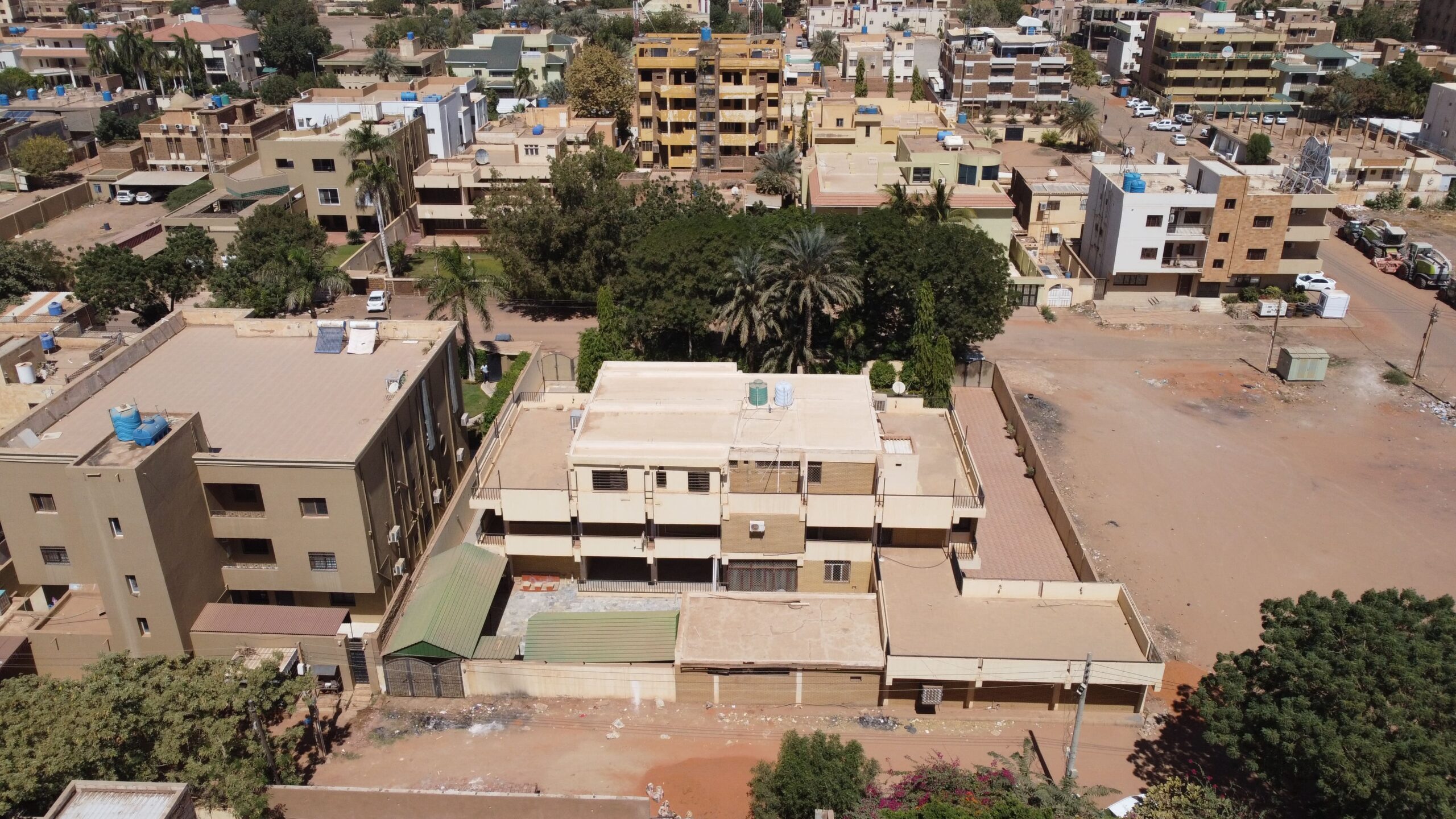 Aerial view of Mahjoub Yassin House, Khartoum State, Sudan.