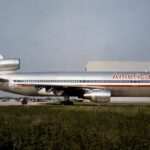 American Airlines plane on runway at Chicago O'Hare airport