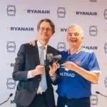 Michael O’Leary, CEO of Ryanair, and Olivier Andriès, CEO of Safran, sign CFM agreement
