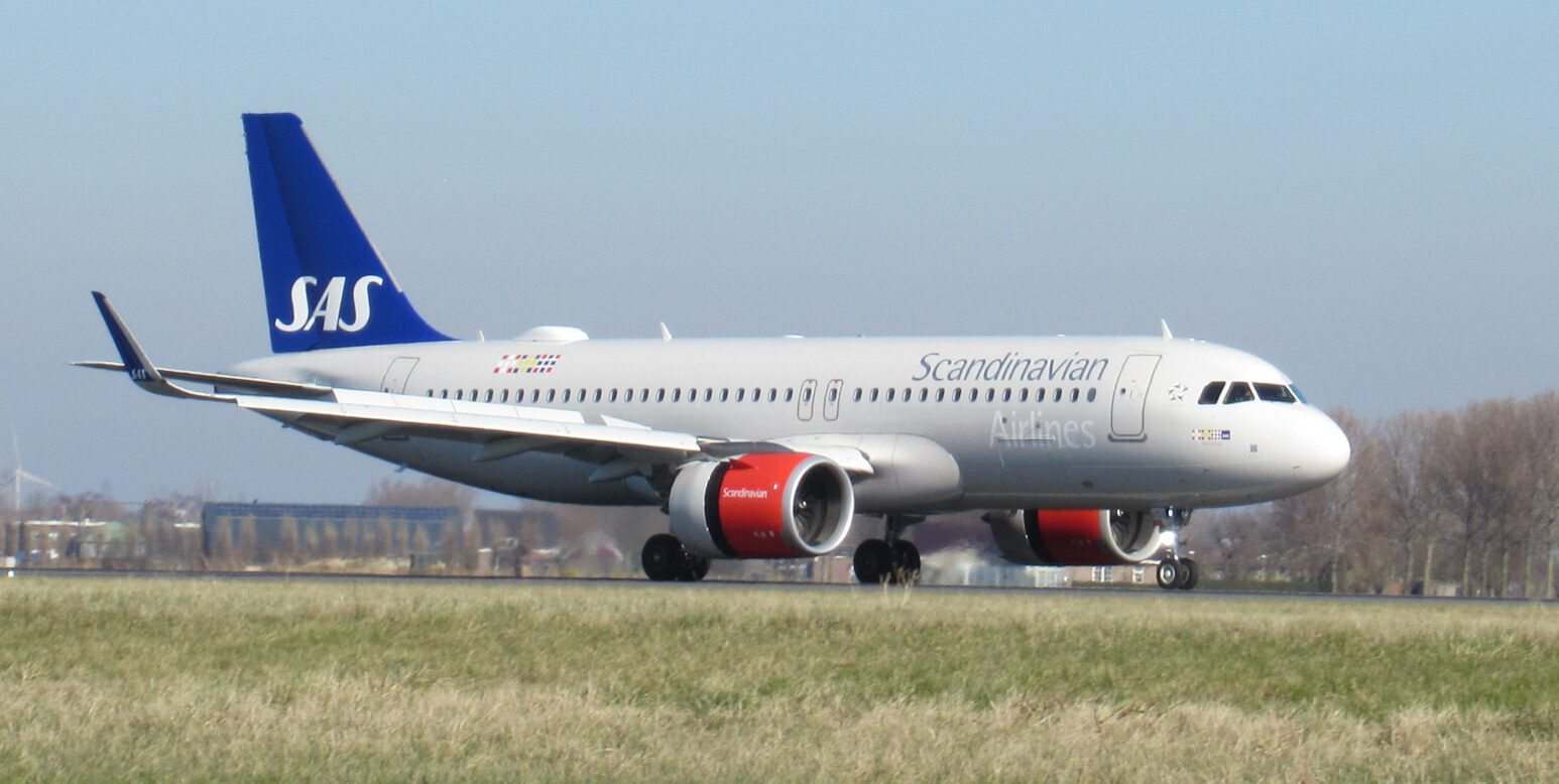 SAS Scandinavian Airlines Airbus A320neo taxiing 