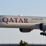 Qatar Airways landing at Doha