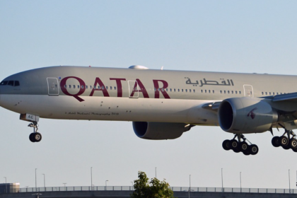 Qatar Airways landing at Doha