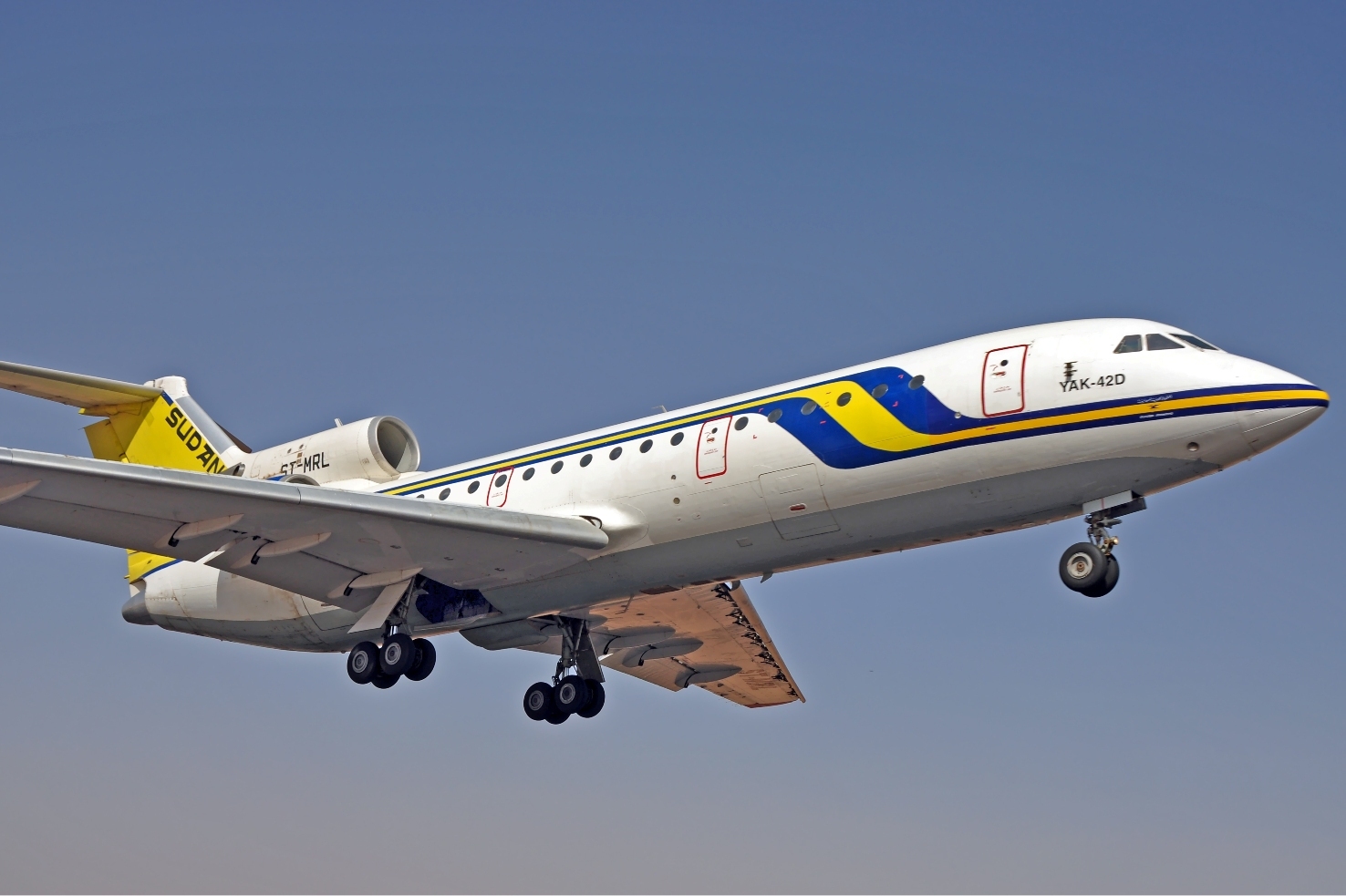 Sudan Airways aircraft flying.