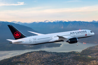 An Air Canada Boeing 787-9 in flight