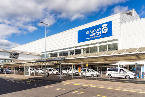 Glasgow, Scotland - An exterior view of Glasgow Airport's main building, on a sunny day in August. ©George Clerk