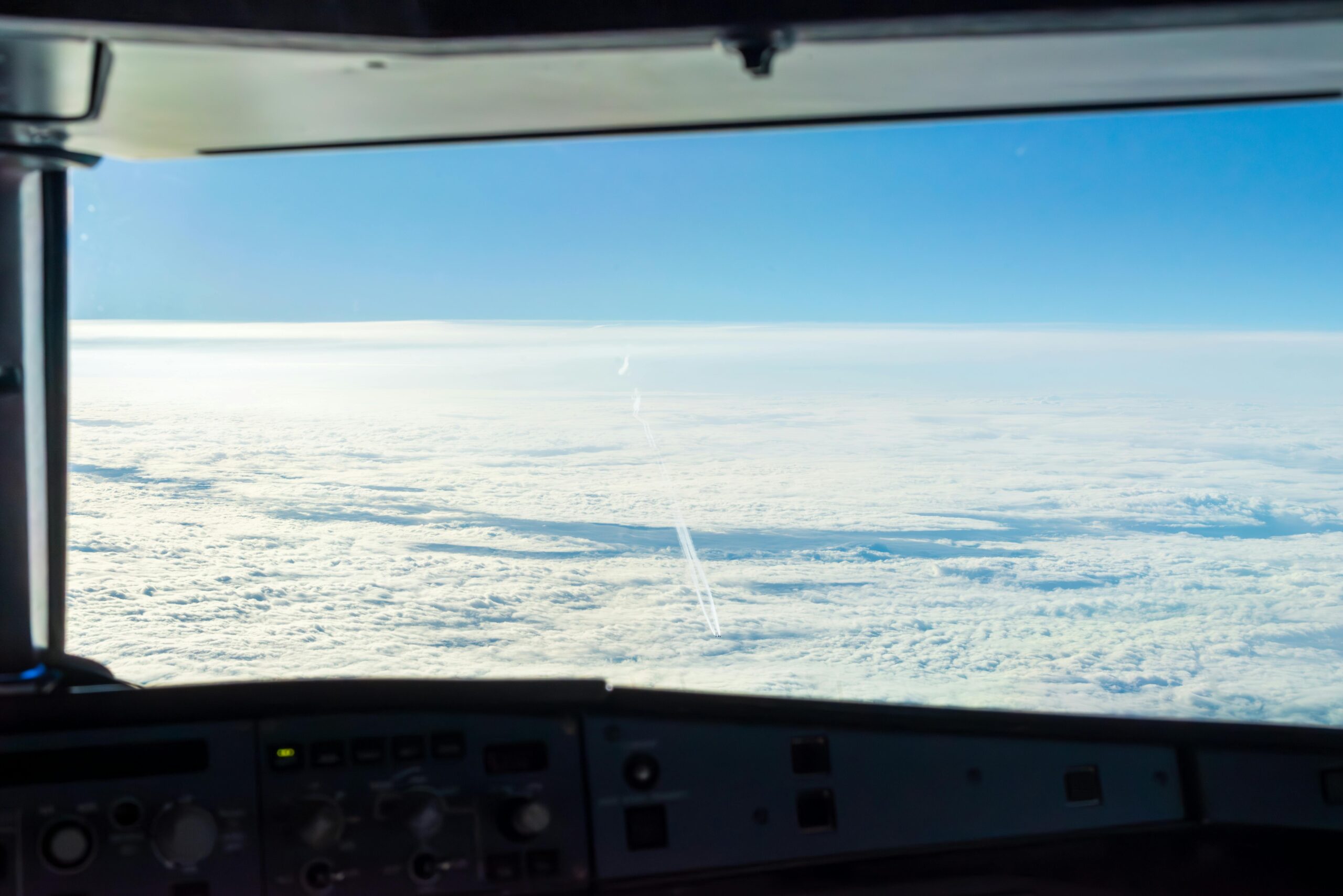 Stunning Aerial View from Aircraft Cockpit