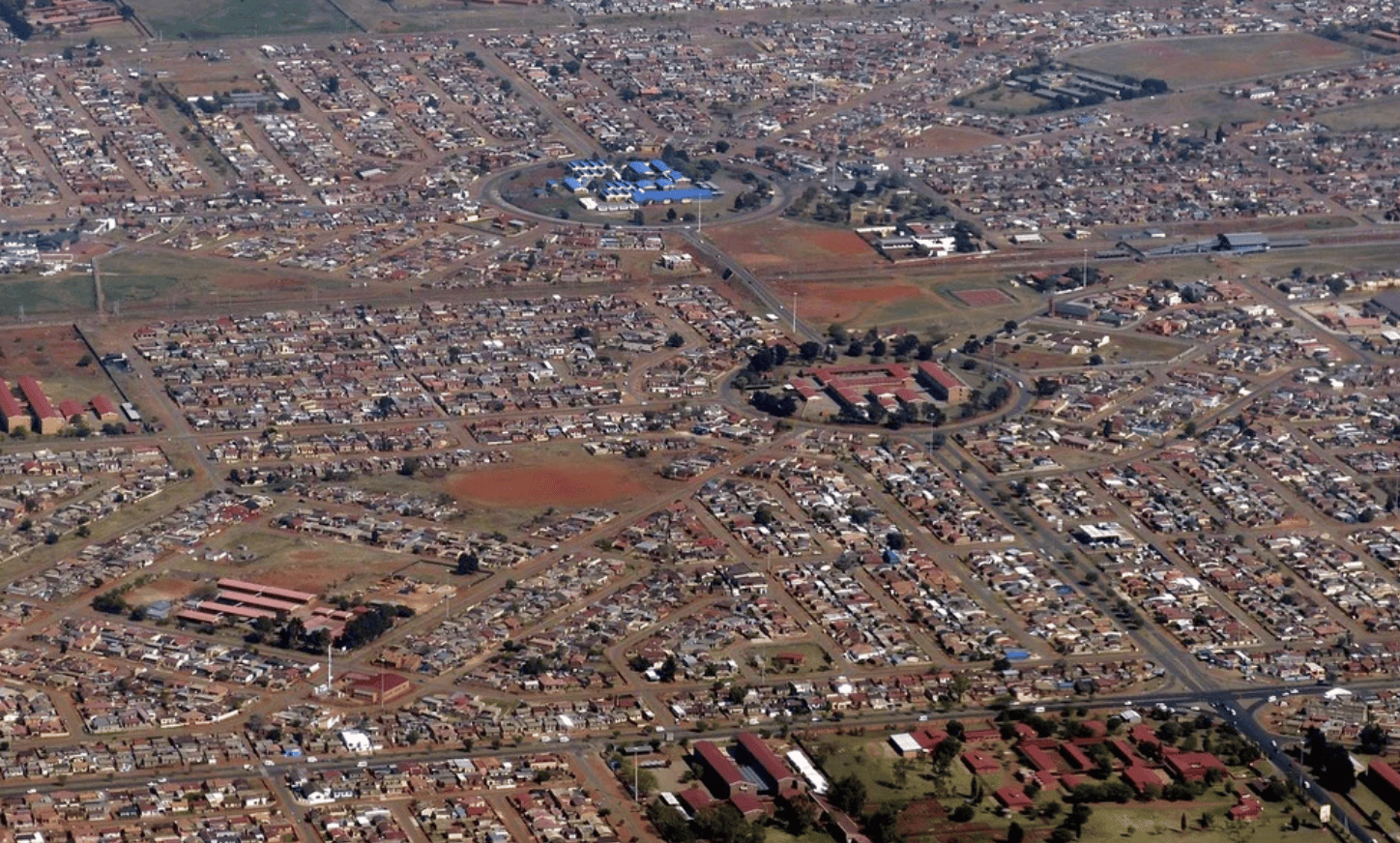 South Africa from overhead 