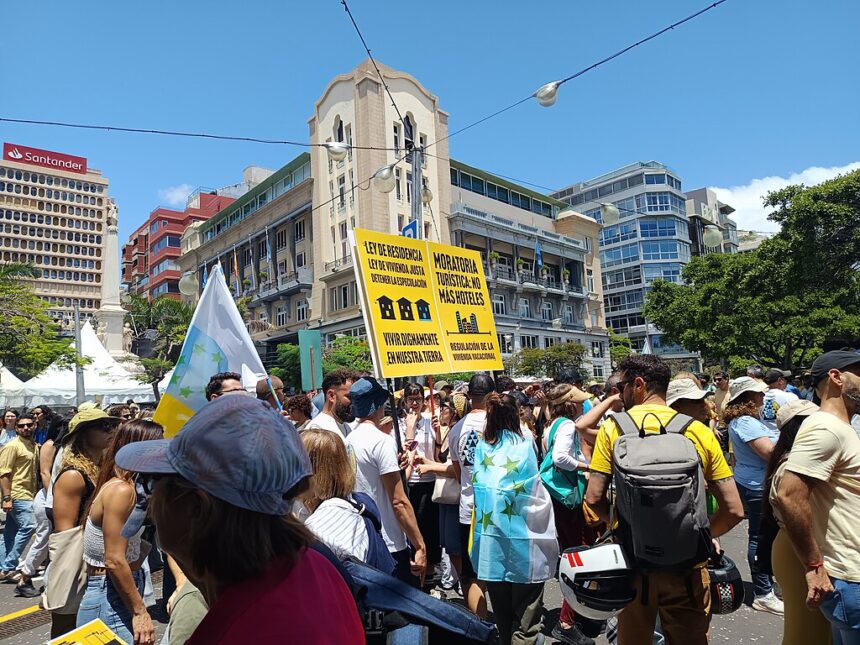 Anti-tourism Protest in Tenerife.
