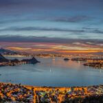 Panoramic view of Rio de Janeiro at sunset