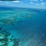 Birdseye view over The Great Barrier Reef in Australia.