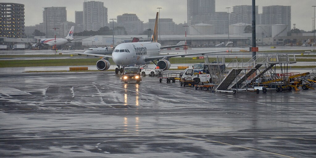 Image of Tiger aeroplane at Sydney airport.