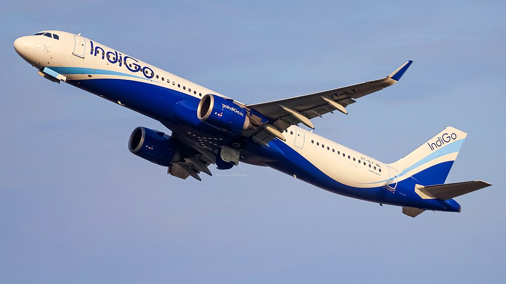This image depicts the aircraft flying in the sky