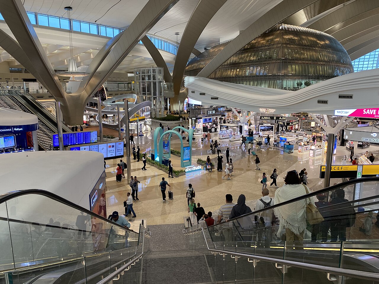 Terminal A of the Zayed International Airport in Abu Dhabi