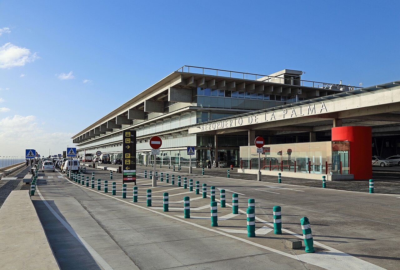 A distorted, collage-like image combining multiple scenes of an airport and surrounding landscape.