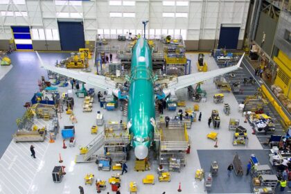 Boeing 737 MAX under final assembly at Boeing's Renton, Washington