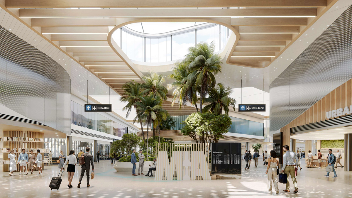 American Airlines project to expand Miami's International Airport, where flight to Caracas and Maracaibo will depart from