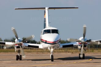 300 King Air 350 - Romanian Civil Aeronautical Authority plane on runway
