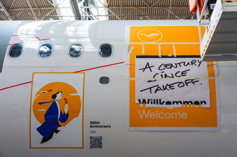 Some of the artwork displaying 'A century since takeoff'