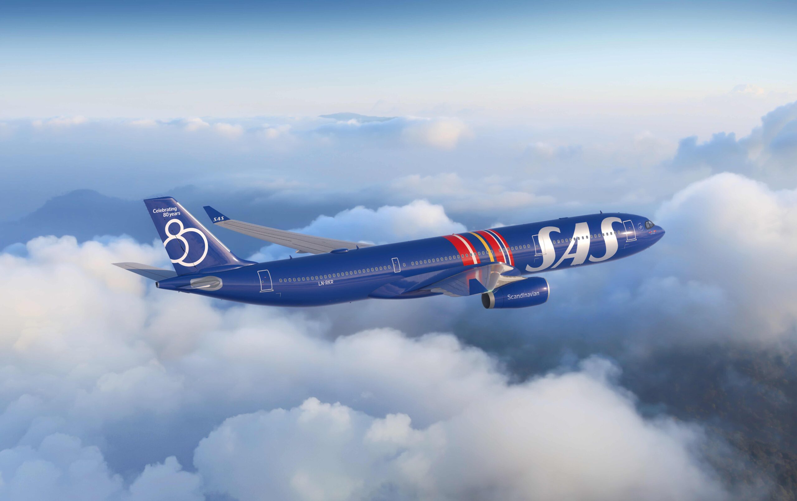 SAS' 80th year celebratory livery 
