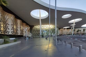 Entrance of Marrakech Airport, taken in October 2019.