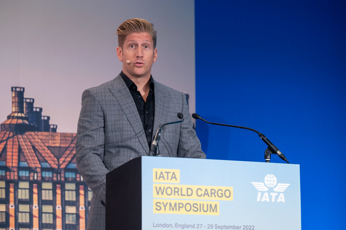Brendan Sullivan at the 2022 IATA World Cargo Symposium