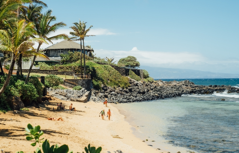 A photo of Mama's Beach in Kuau Cove, located on Maui's north shore. 