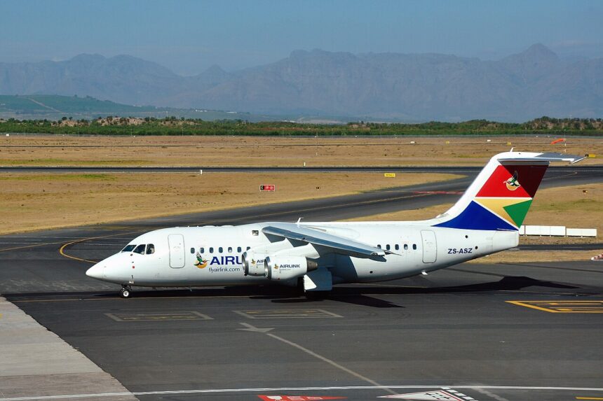 Airlink flight on runway
