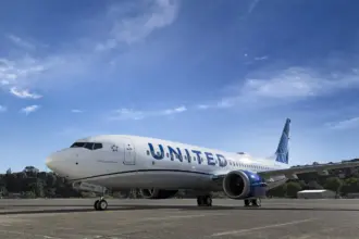 united airlines boeing 737 Max on runway