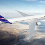 LATAM Airlines Boeing 777 in the sky